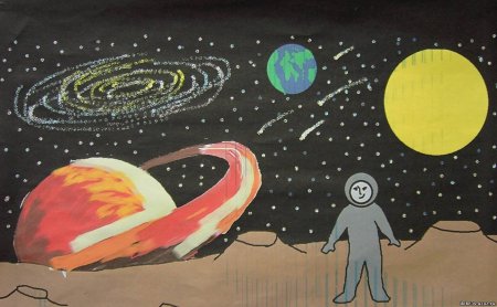 Рисунок ко Дню космонавтики