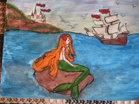Детские рисунки русалок