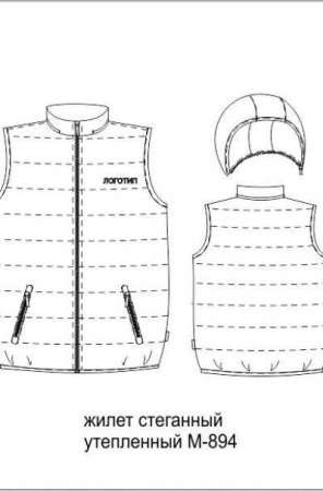 Выкройка мужского жилета на синтепоне 54