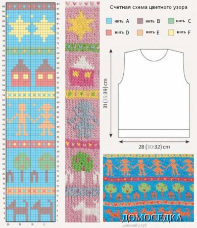 Узор для вязания детской жилетки
