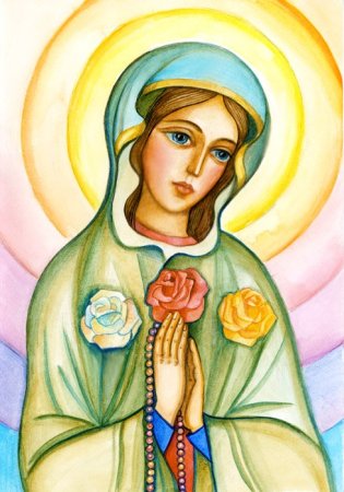 Дева Мария раскраска