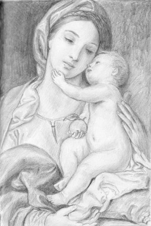 Богородица эскиз