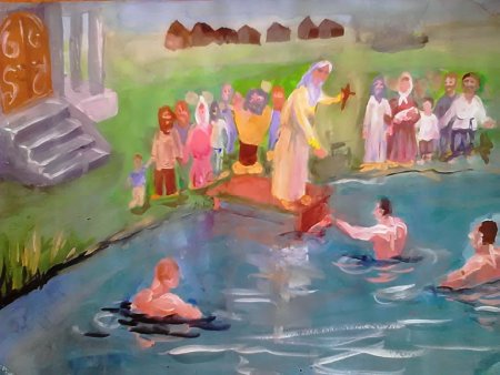 Крещение Руси рисунок