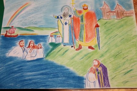 Крещение Руси князем Владимиром рисунок