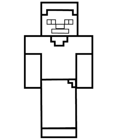 Раскраска Minecraft Стив
