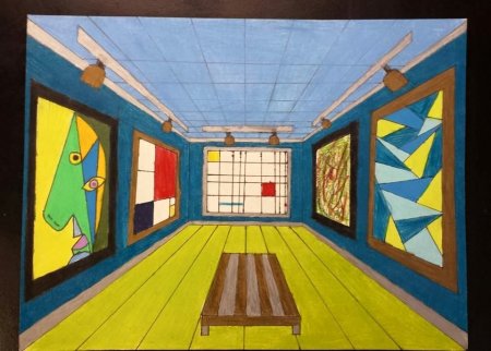 Рисование интерьера музея