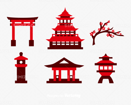 Силуэт китайской пагоды