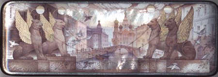 Грифоны банковского моста акварель