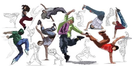 Брейк данс рисунок