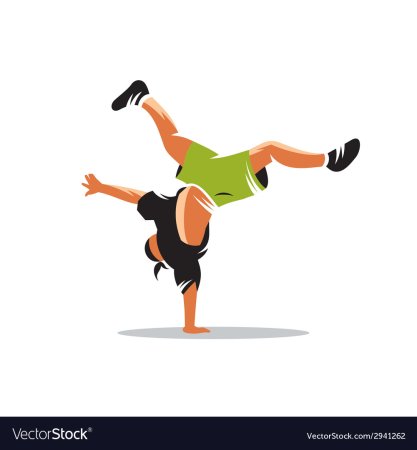 Разноцветный символ брейк данса