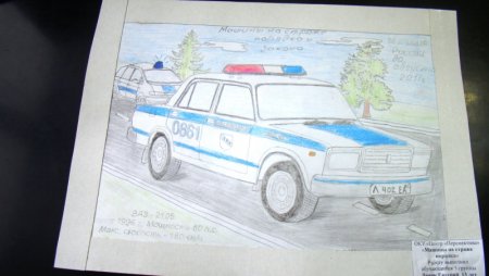 ВАЗ 2108 ДПС рисунок сбоку