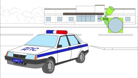 Машина ДПС рисунок для детей