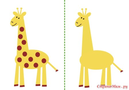 Обрывная аппликация Жираф