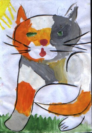 Котики для рисования детям