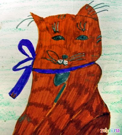 Кошка рисунок для детей