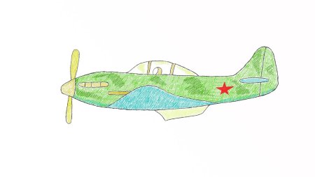 Самолёт рисунок карандашом легко
