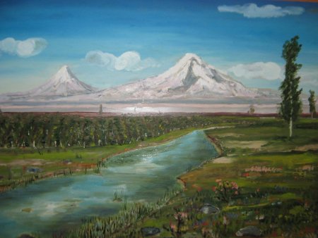 Пейзажи Армении гора Арарат