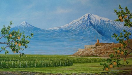Картина Арарат и хор Вирап