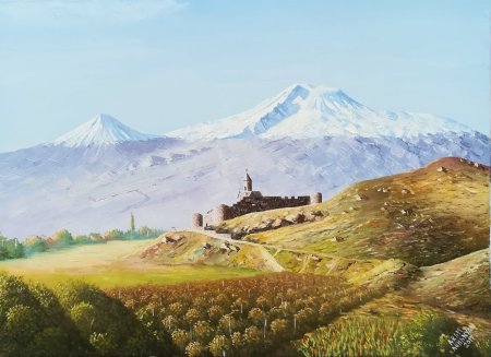 Картина Арарат и хор Вирап