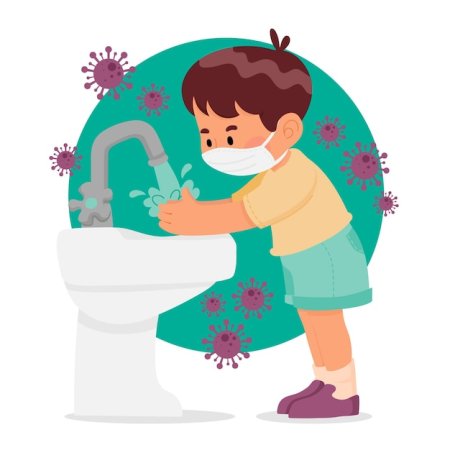 Ребенок моет руки