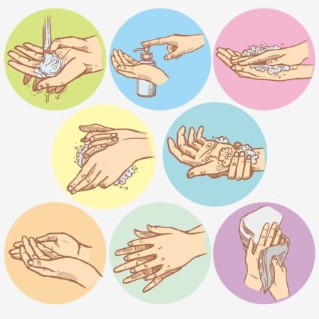 Мытье рук иллюстрация