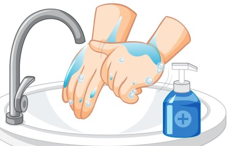 Мытье рук вектор