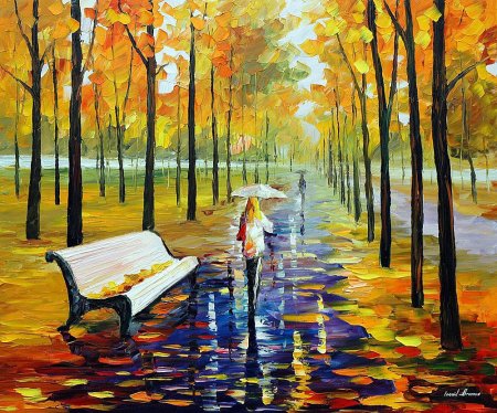 Мультяшная осень в городе