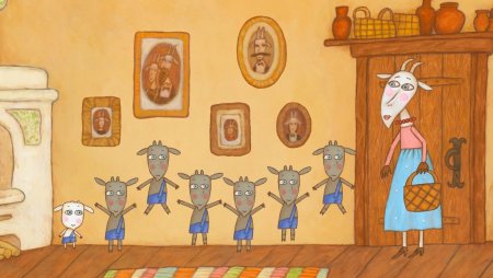 Волк и семеро козлят рисунок