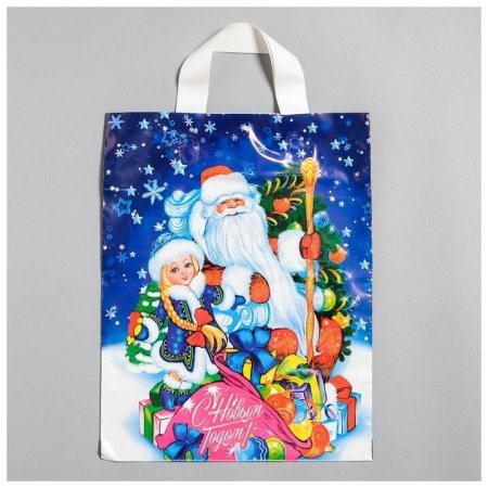 Пакет с петлевой ручкой ПВД 28х35 (55 мкм) "Пробуждение" (25/500 шт.) Интерпак