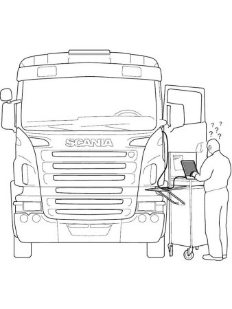 Раскраска Скания r420