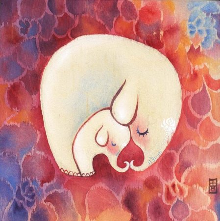 Спящий слон арт