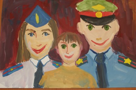 Рисунки ко Дню полиции детские