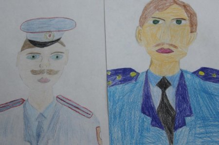 Портрет полицейского рисунок