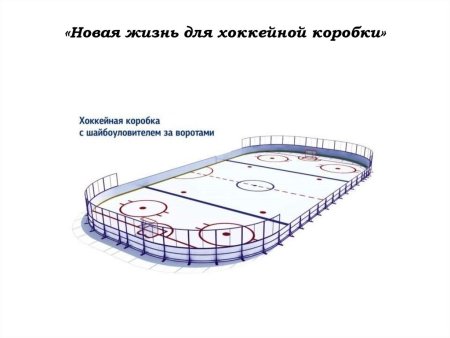 Хоккейная коробка 15х30 чертеж