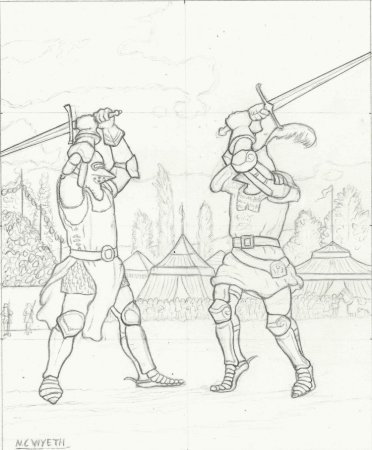 Рыцарский турнир раскраска