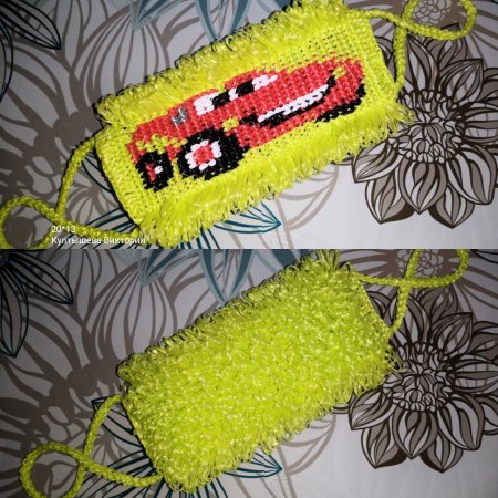 Мочалка машинка крючком