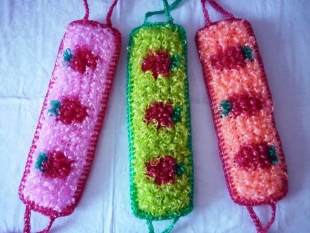 Вязание крючком мочалки