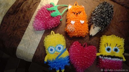 Вязаные мочалки игрушки