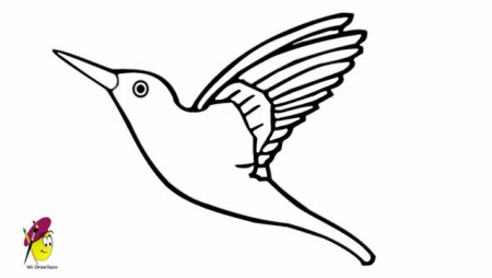 Птица детский рисунок схематичный