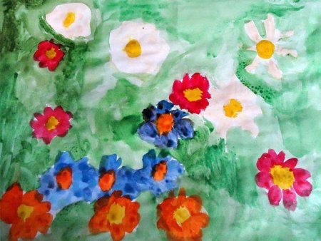 Рисование с детьми Цветочная Поляна