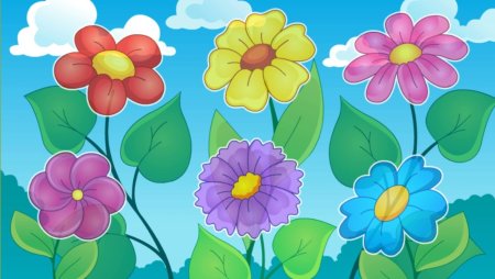 Поляна цветов для детей