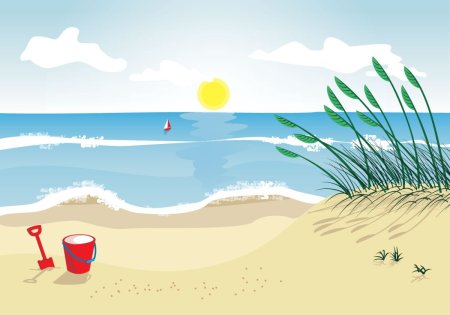 Пляж Векторная иллюстрация