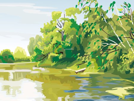 Речка рисунок