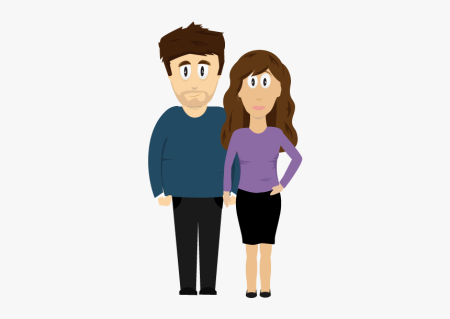 Члены семьи на белом фоне