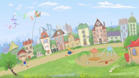 Фон детский городок
