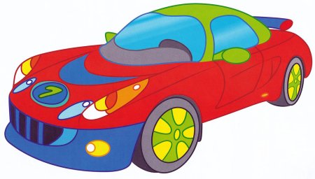 Разноцветные машинки для детей