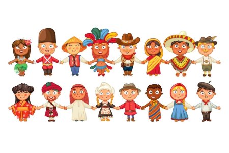 Человечки разных народов мира