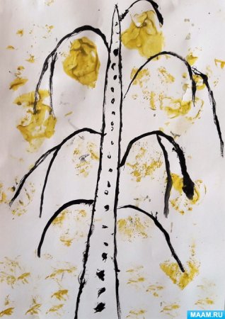 Рисование березы