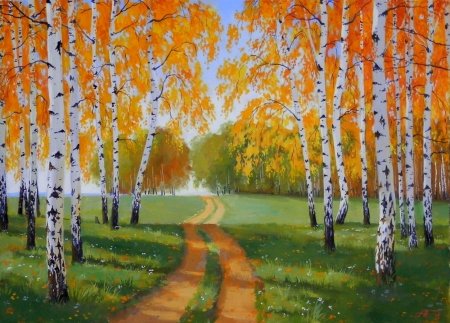 Осенняя береза