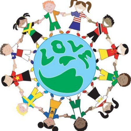 Дети разных народов на глобусе